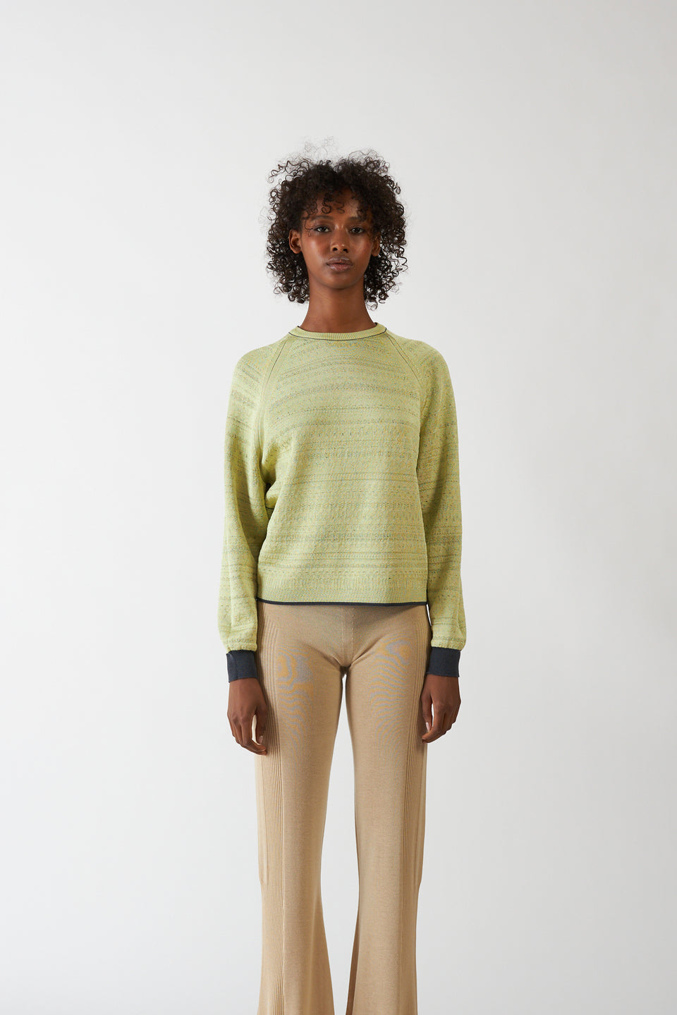 DARK GREY/LIME VISMA SWEATER