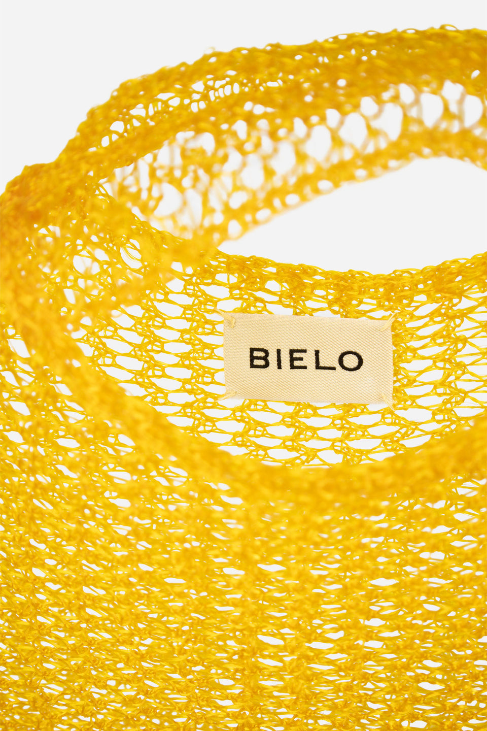 YELLOW MESH HANDBAG